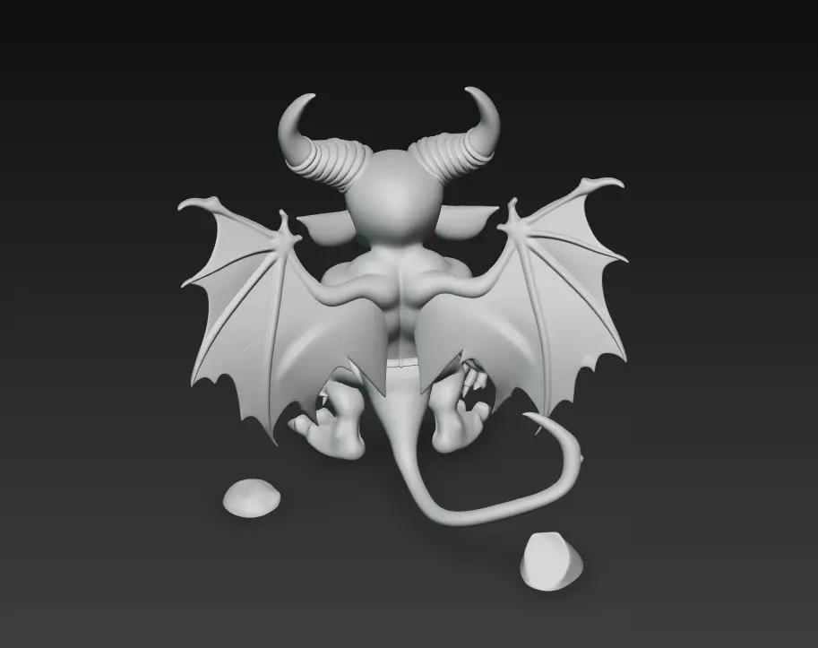 Abyss Commander - Stylized Demon Statue 3D print model_6