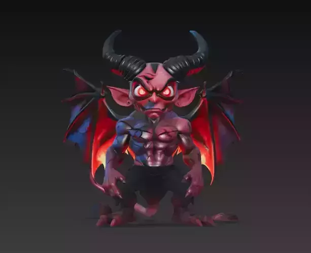 Abyss Commander - Stylized Demon Statue 3D print model