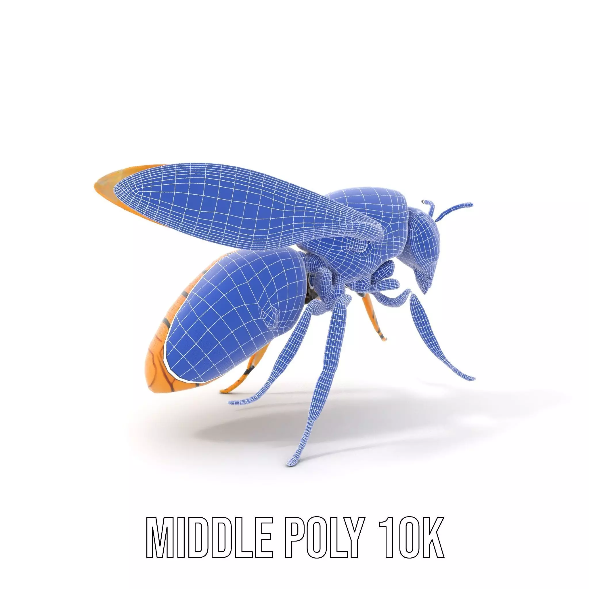 Golden Robotic Bee model pack Low-poly 3D model_19