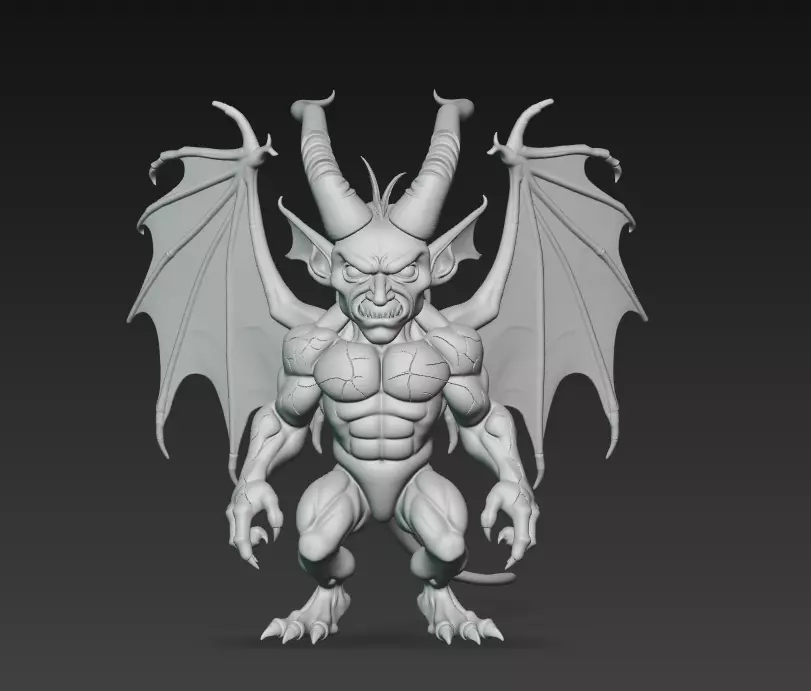 Hellspawn Warlord - Stylized Demon Sculpture 3D print model_7