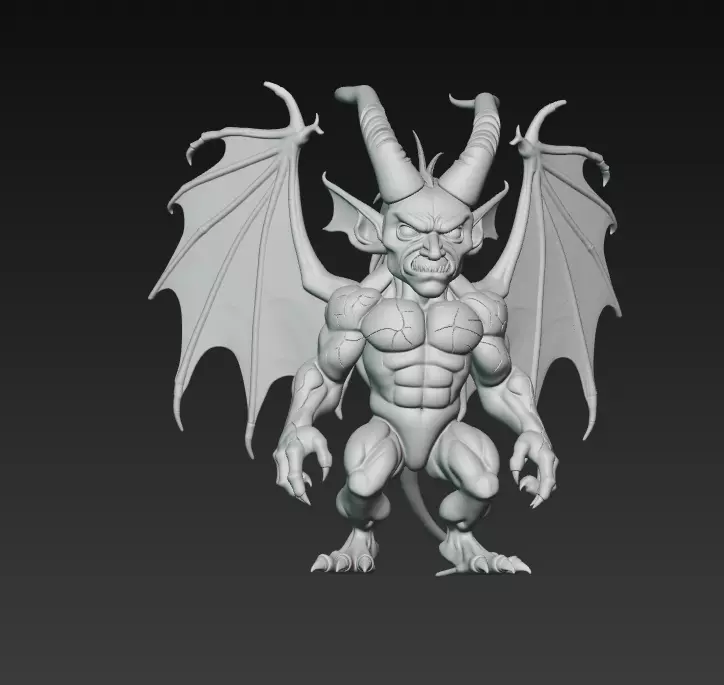 Hellspawn Warlord - Stylized Demon Sculpture 3D print model_6