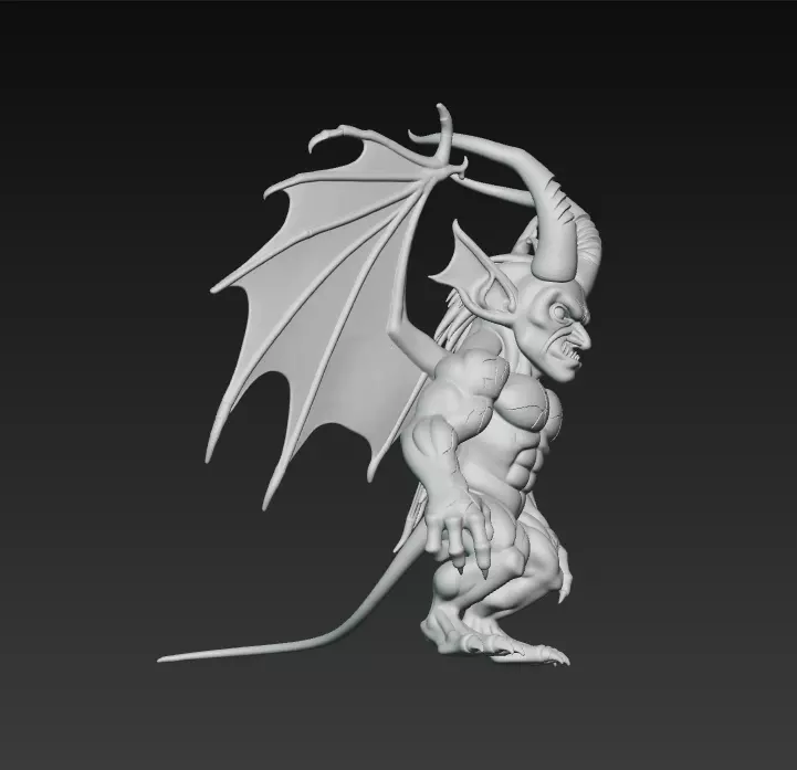 Hellspawn Warlord - Stylized Demon Sculpture 3D print model_9
