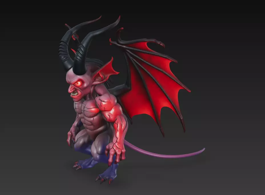 Hellspawn Warlord - Stylized Demon Sculpture 3D print model_2