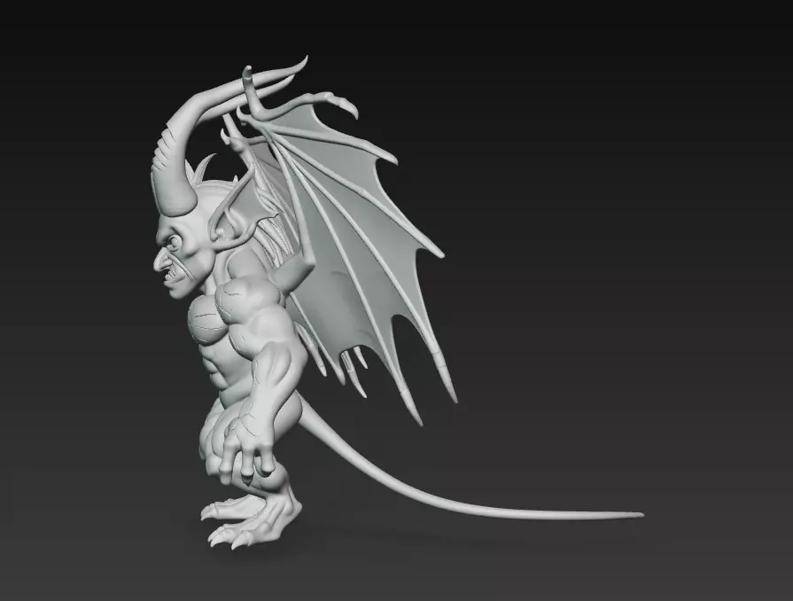 Hellspawn Warlord - Stylized Demon Sculpture 3D print model_10