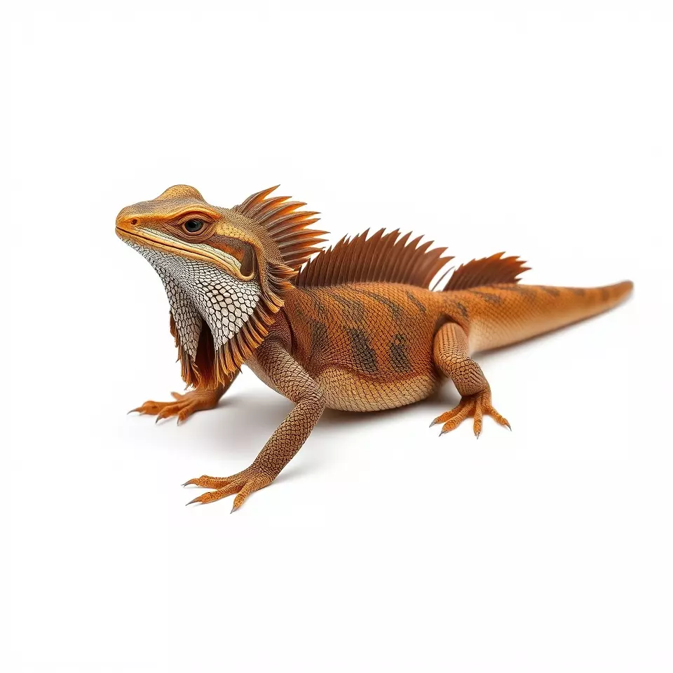 Orange Bearded Dragon model pack Low-poly 3D model_2