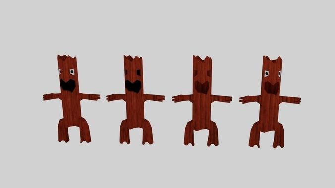Monster Willow Character Low-poly 3D model