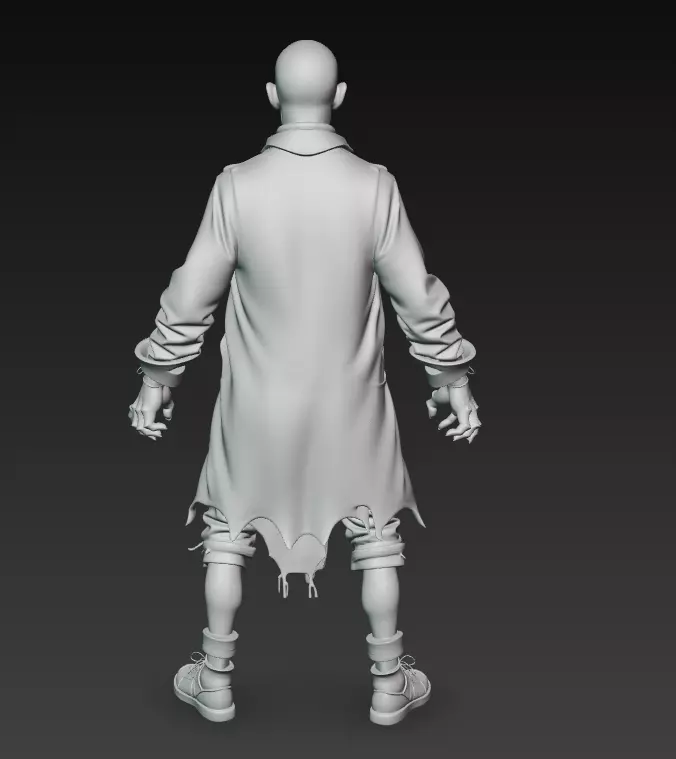 The Crimson Revenant - Stylized Horror Character Statue 3D print model_6