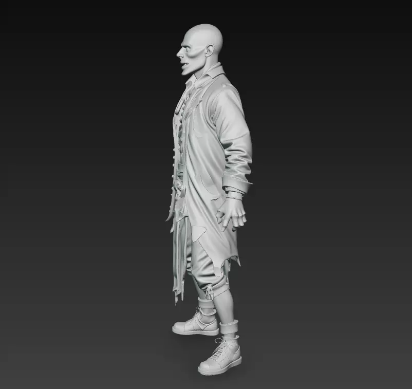 The Crimson Revenant - Stylized Horror Character Statue 3D print model_10