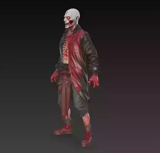 The Crimson Revenant - Stylized Horror Character Statue 3D print model The Crimson Revenant - Stylized Horror Character Statue 3D print model