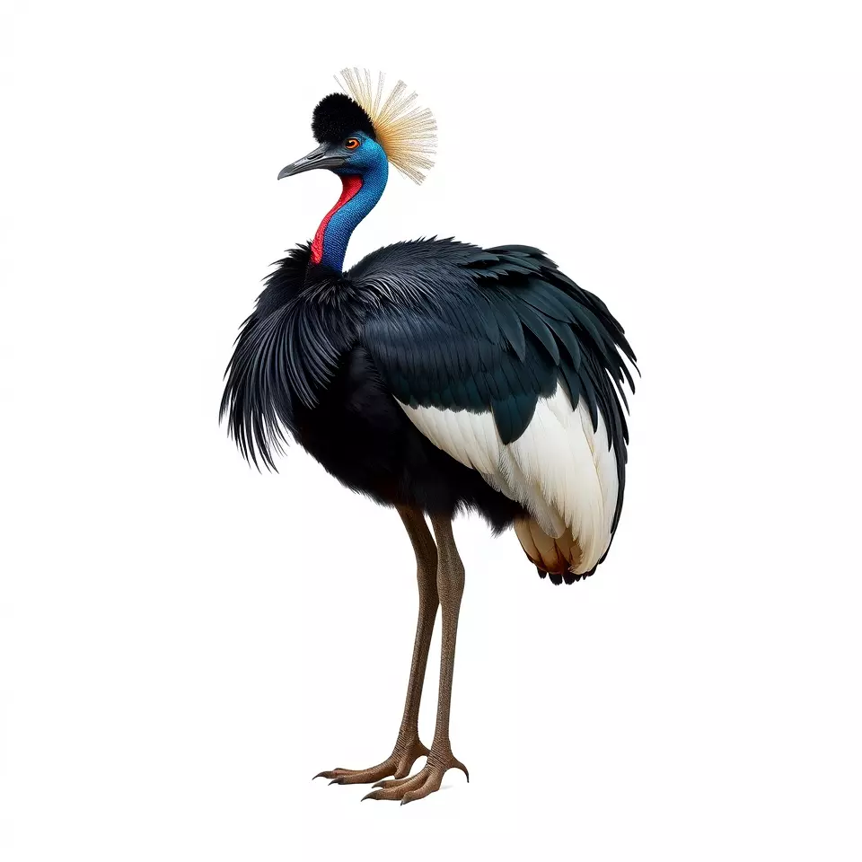 Majestic Gray Crowned Crane model pack Low-poly 3D model_2