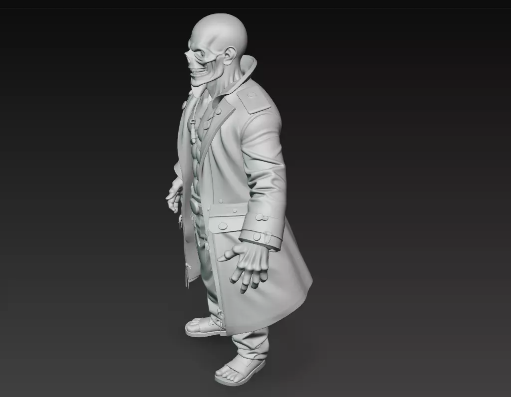 The Crimson Ghoul - Stylized Zombie Commander 3D print model_11