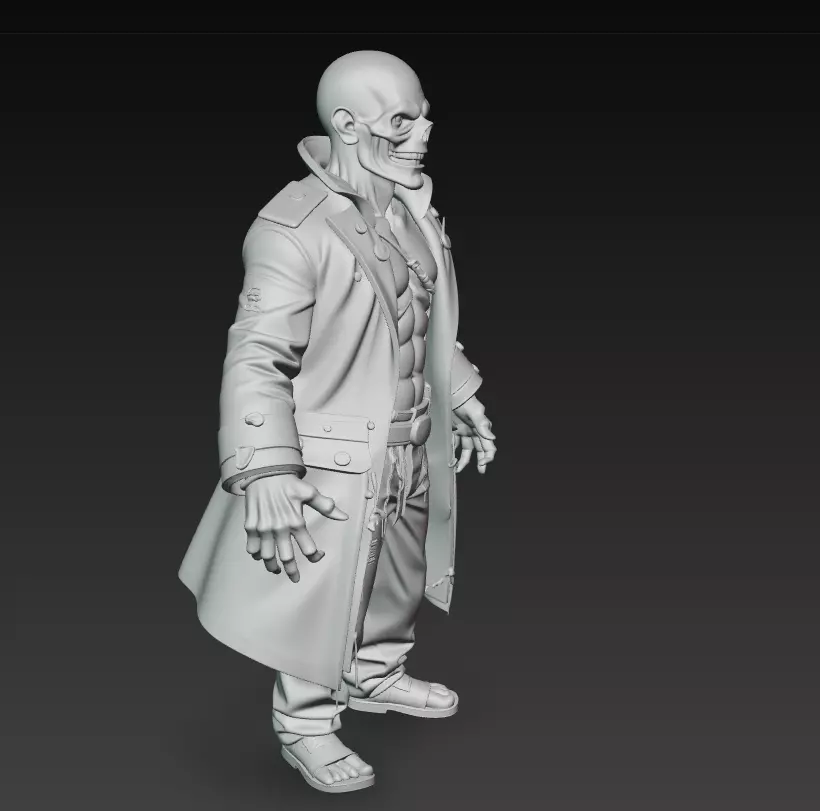 The Crimson Ghoul - Stylized Zombie Commander 3D print model_10