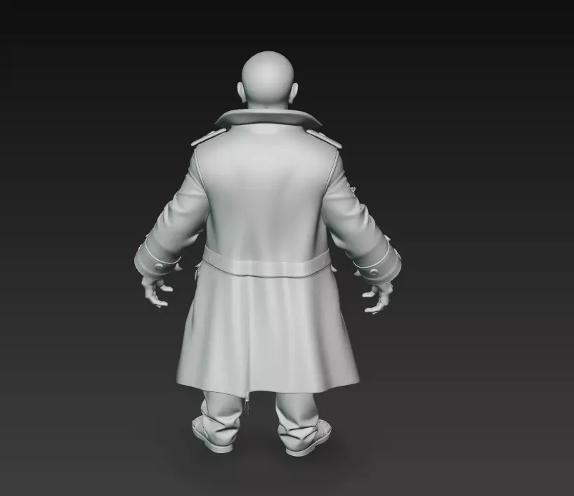 The Crimson Ghoul - Stylized Zombie Commander 3D print model_7