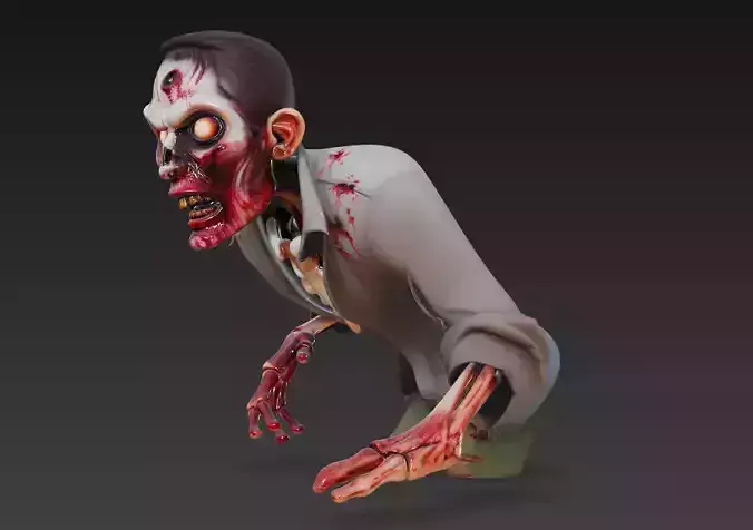 The Last Corpse - Stylized Zombie Survivor Bust 3D print model The Last Corpse - Stylized Zombie Survivor Bust 3D print model