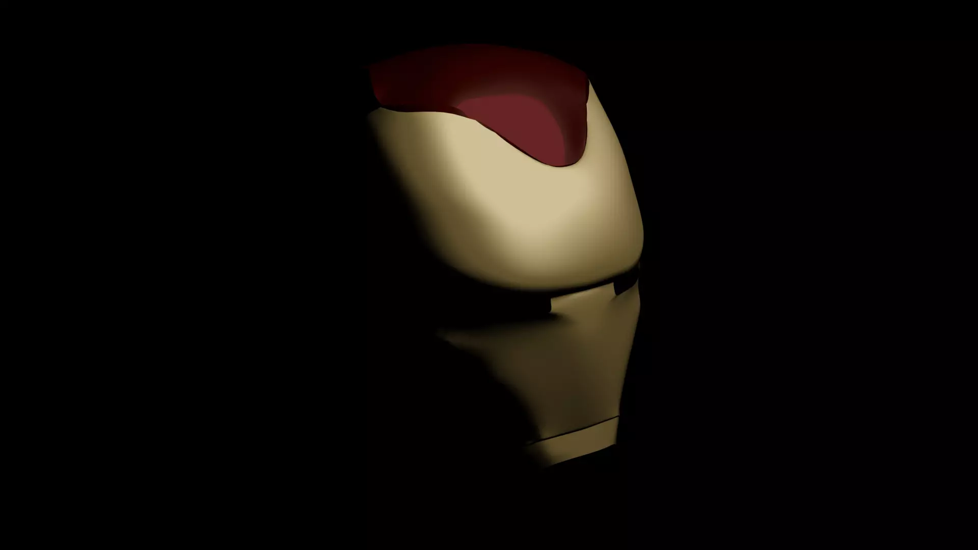 Ironman Mark 50 Front Helmet Free low-poly 3D model_0