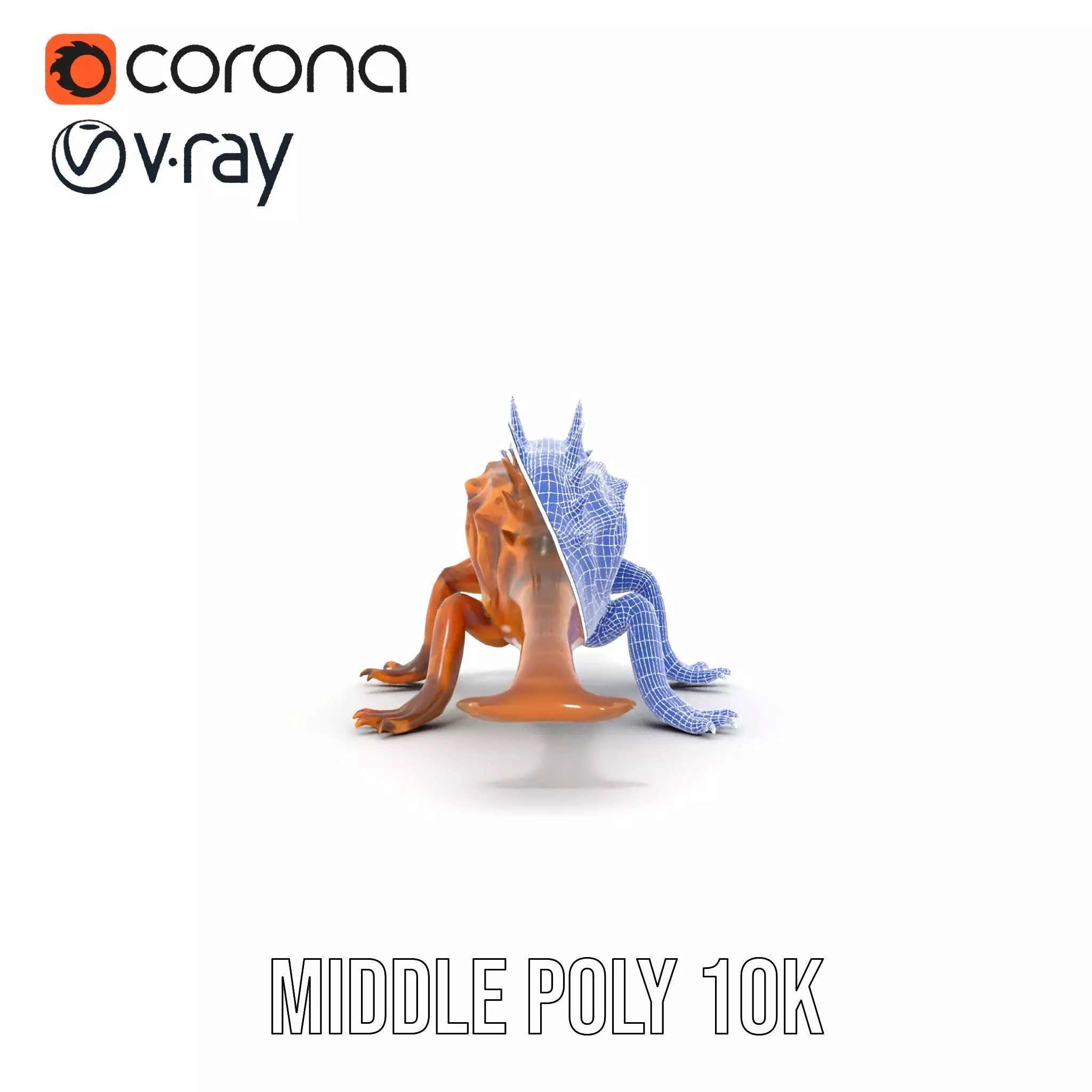 Spiky Horned Lizard model pack Low-poly 3D model_27