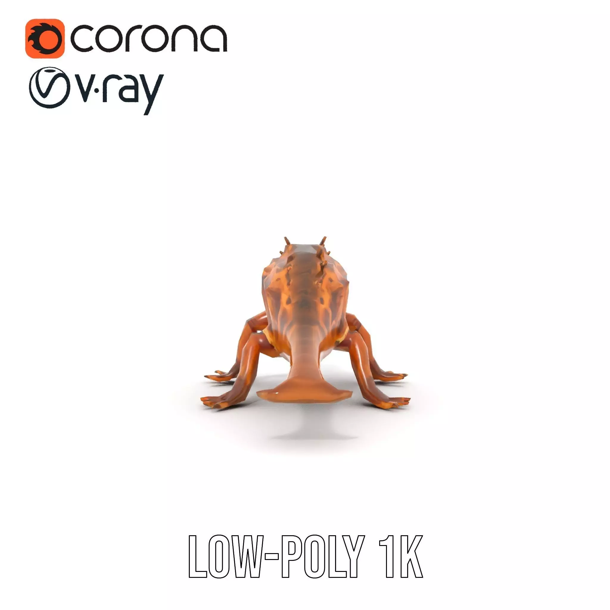 Spiky Horned Lizard model pack Low-poly 3D model_17