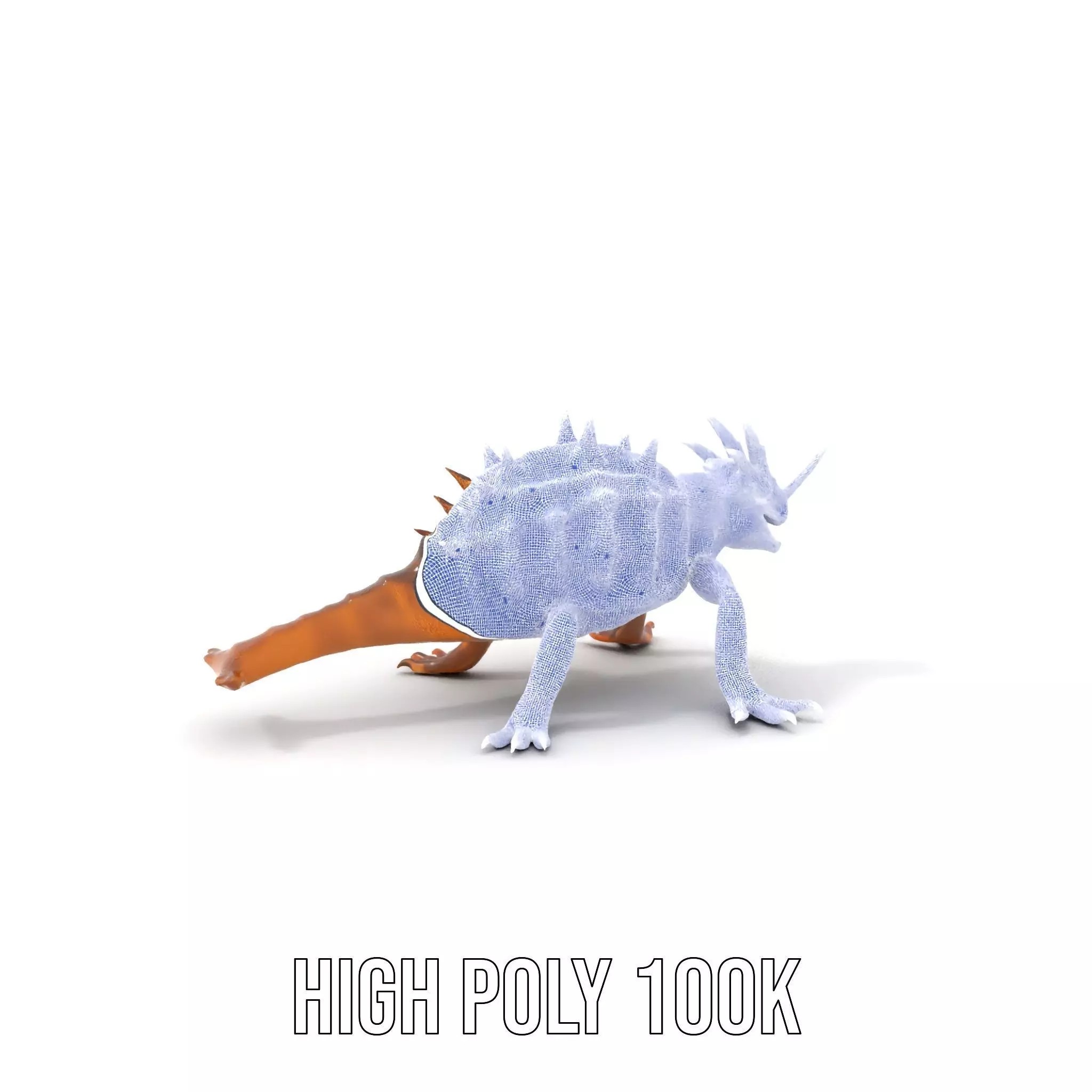 Spiky Horned Lizard model pack Low-poly 3D model_4