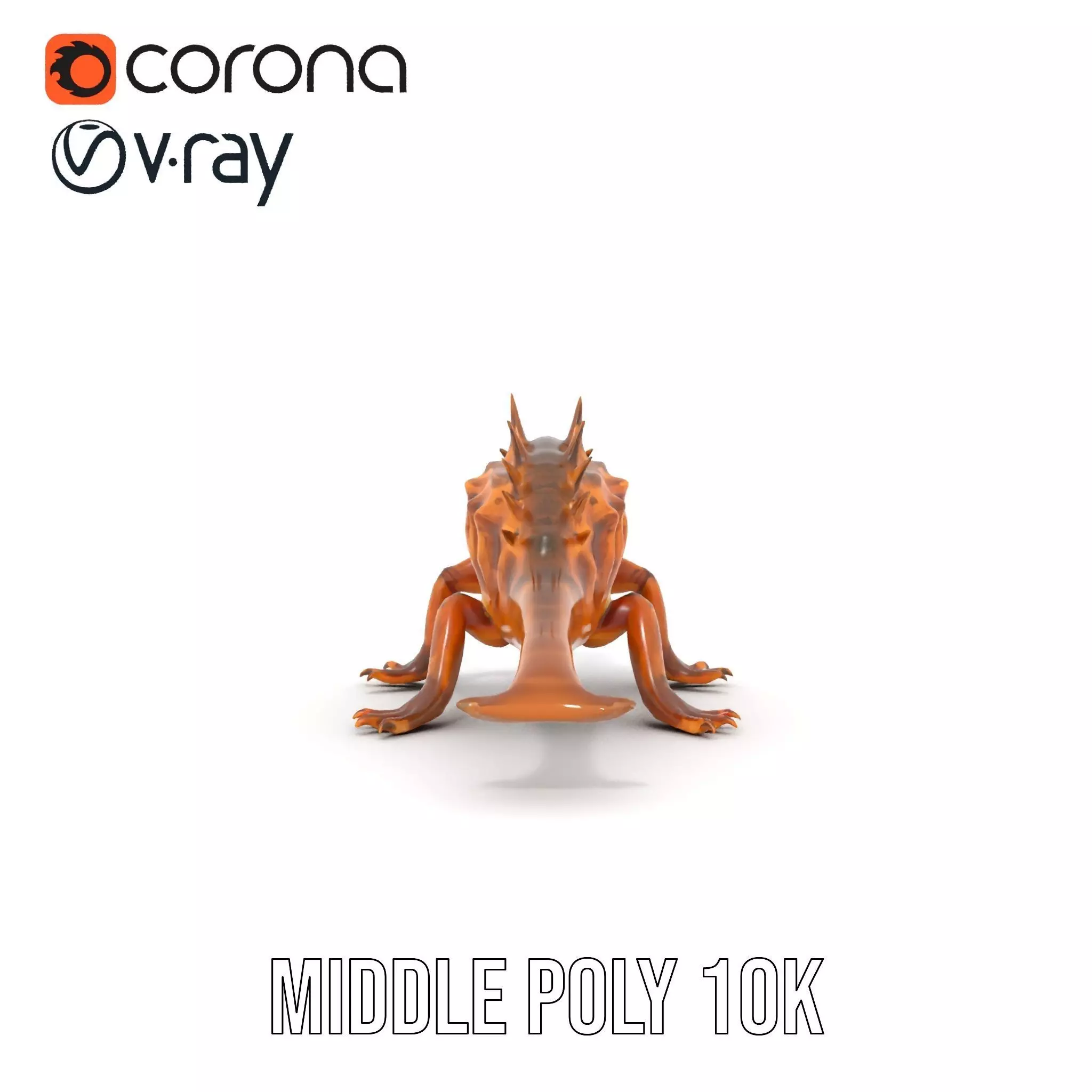Spiky Horned Lizard model pack Low-poly 3D model_5