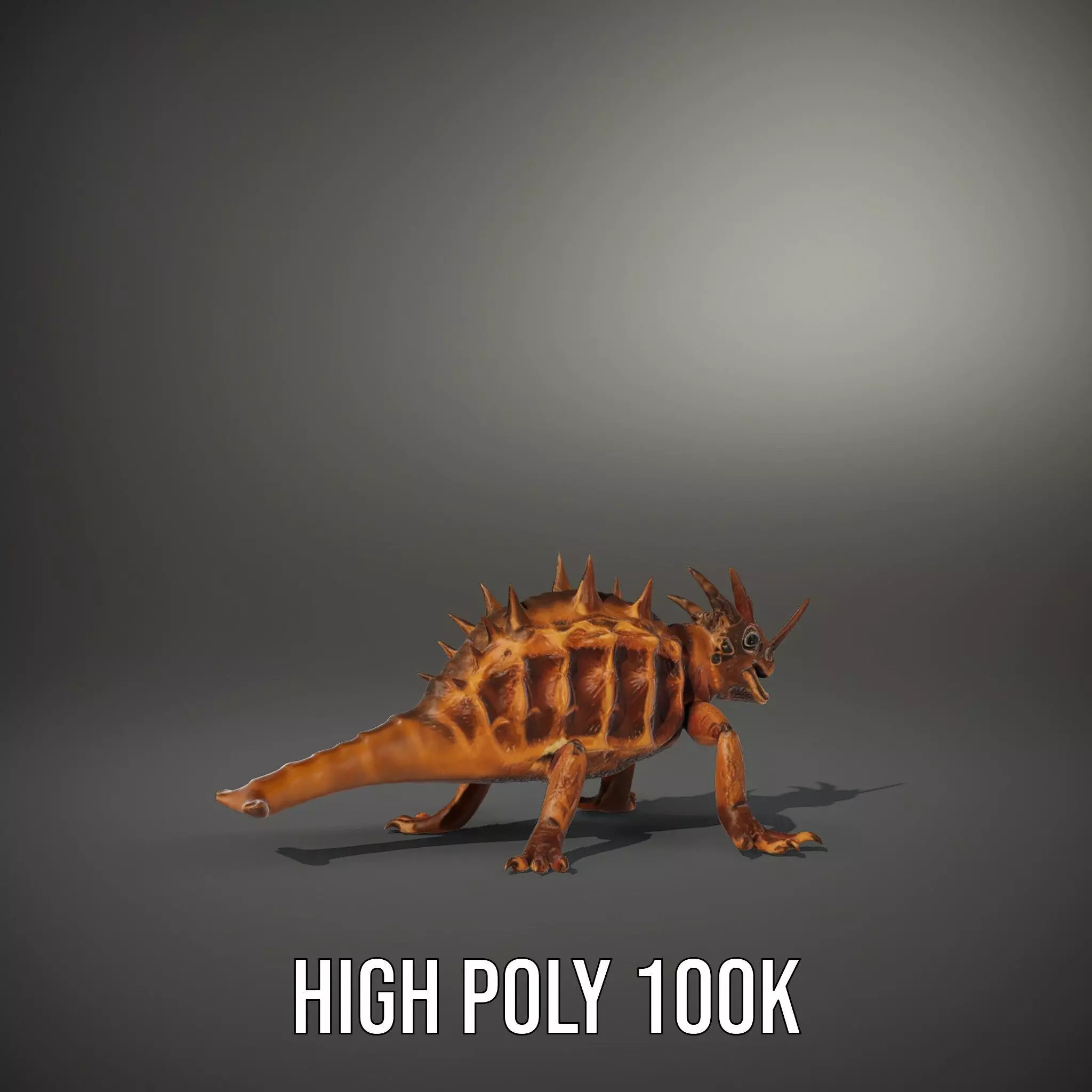 Spiky Horned Lizard model pack Low-poly 3D model_10