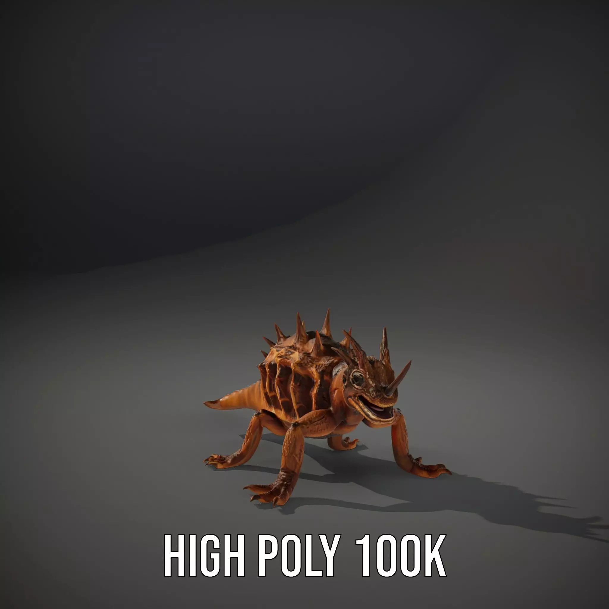 Spiky Horned Lizard model pack Low-poly 3D model_8