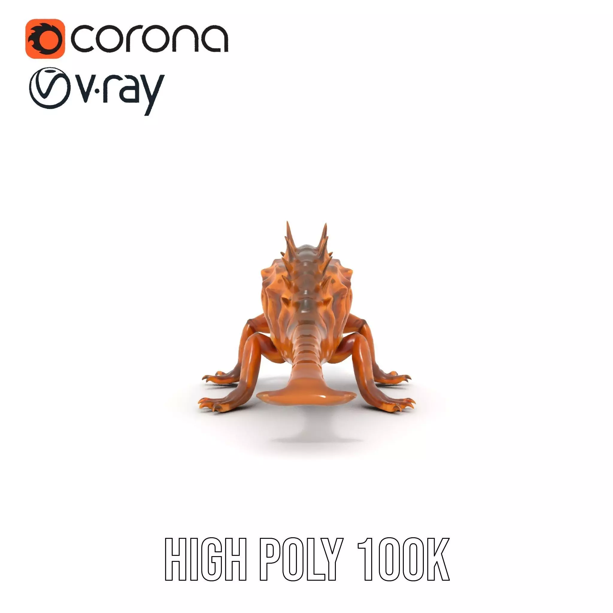 Spiky Horned Lizard model pack Low-poly 3D model_21