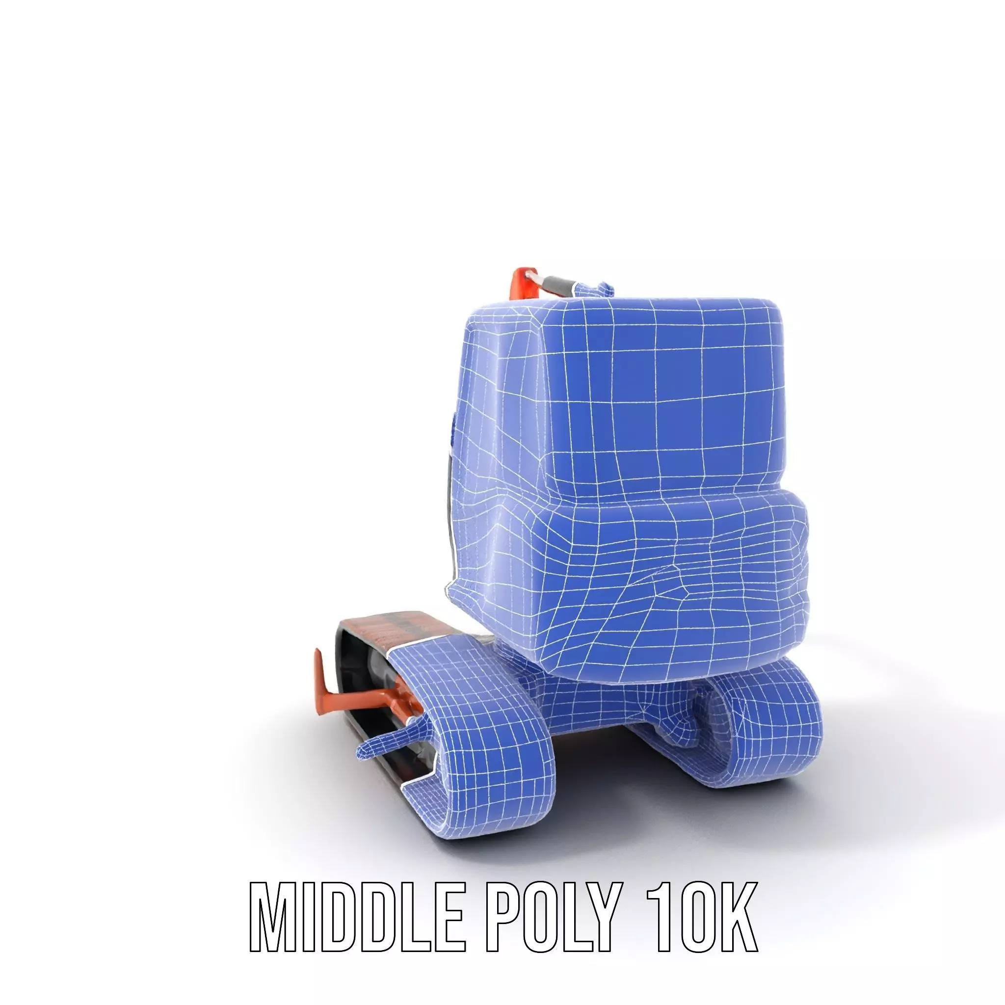 Orange Excavator model pack Low-poly 3D model_5