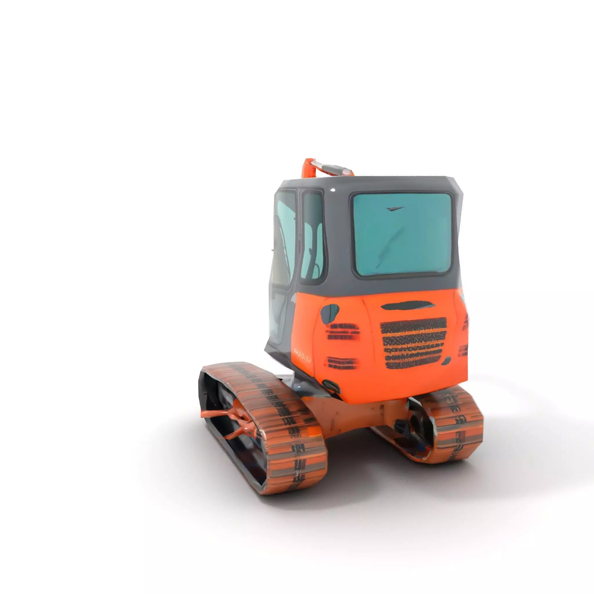 Orange Excavator model pack Low-poly 3D model_7