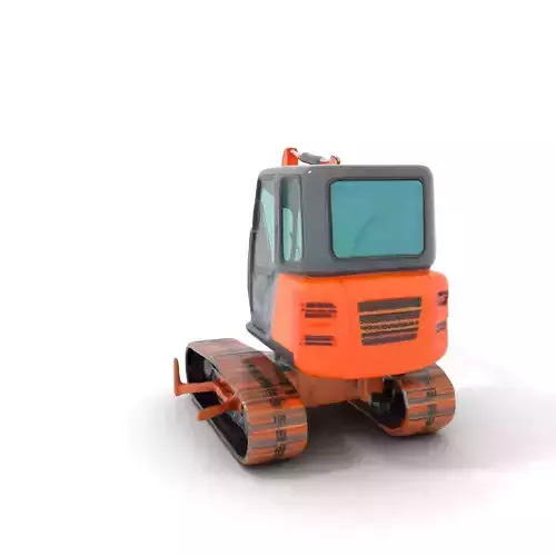 Orange Excavator model pack Low-poly 3D model Orange Excavator model pack Low-poly 3D model
