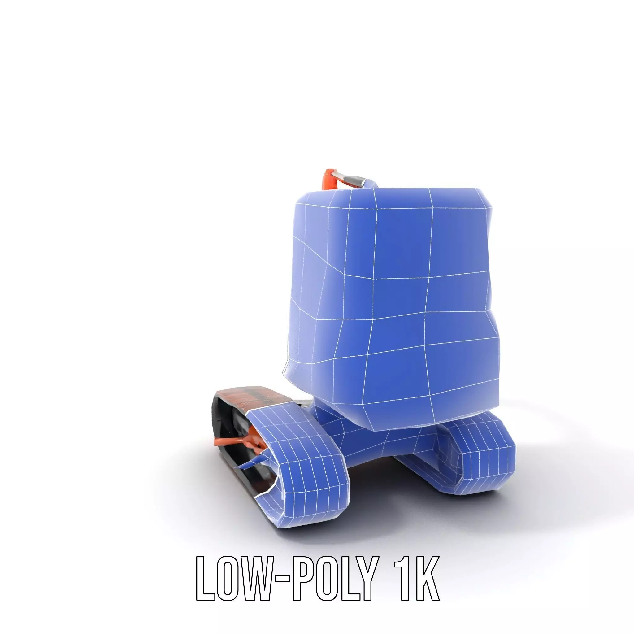 Orange Excavator model pack Low-poly 3D model_19