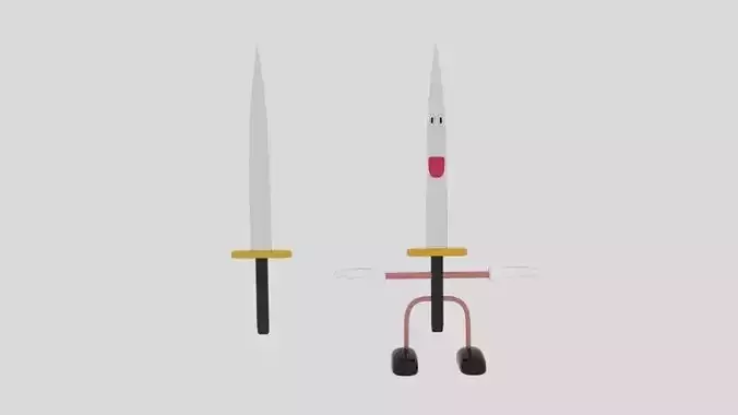 Cartoon Sword Character