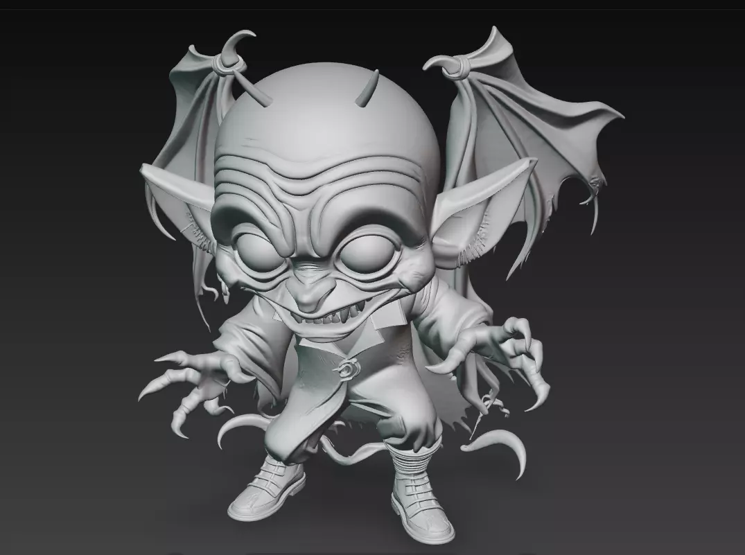 The Little Nosferatu - Stylized Mini Vampire Character 3D print model_9