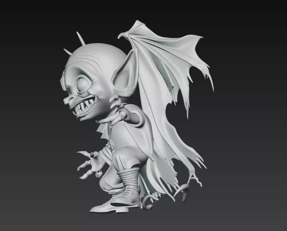 The Little Nosferatu - Stylized Mini Vampire Character 3D print model_7