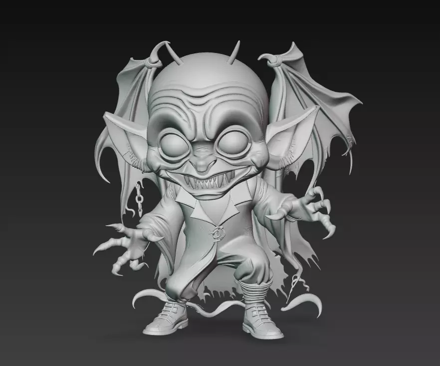 The Little Nosferatu - Stylized Mini Vampire Character 3D print model_6