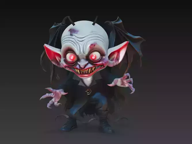 The Little Nosferatu - Stylized Mini Vampire Character 3D print model The Little Nosferatu - Stylized Mini Vampire Character 3D print model