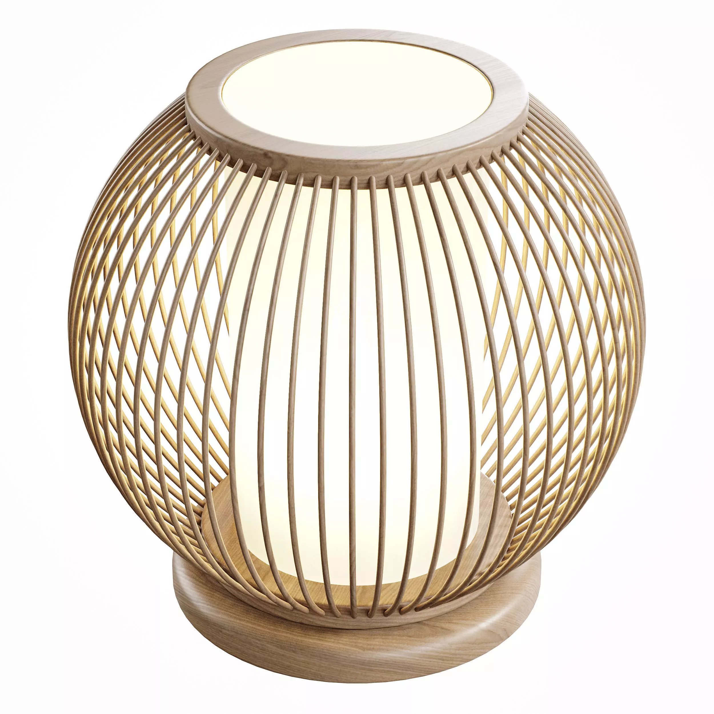 Bamboo Desk Lamp 3D model_2