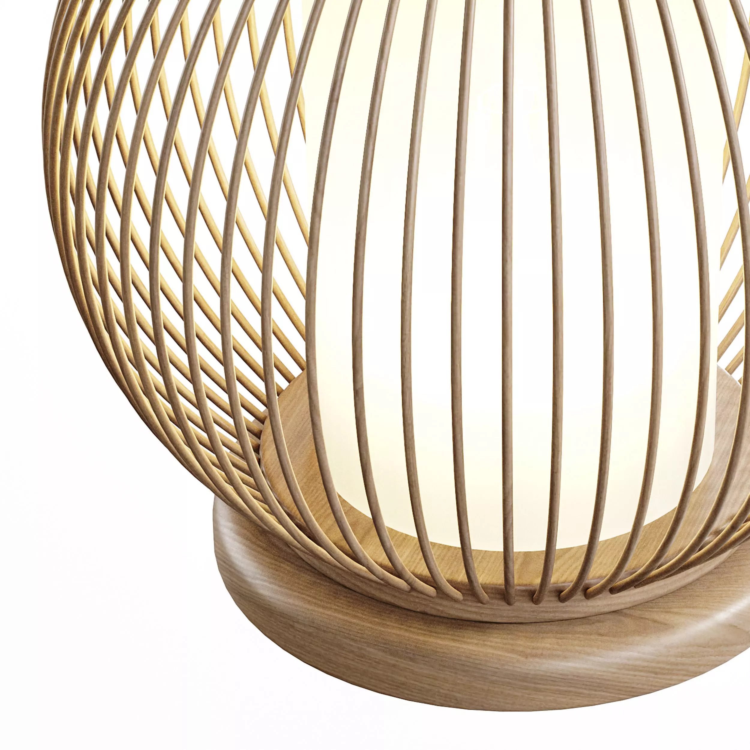 Bamboo Desk Lamp 3D model_7