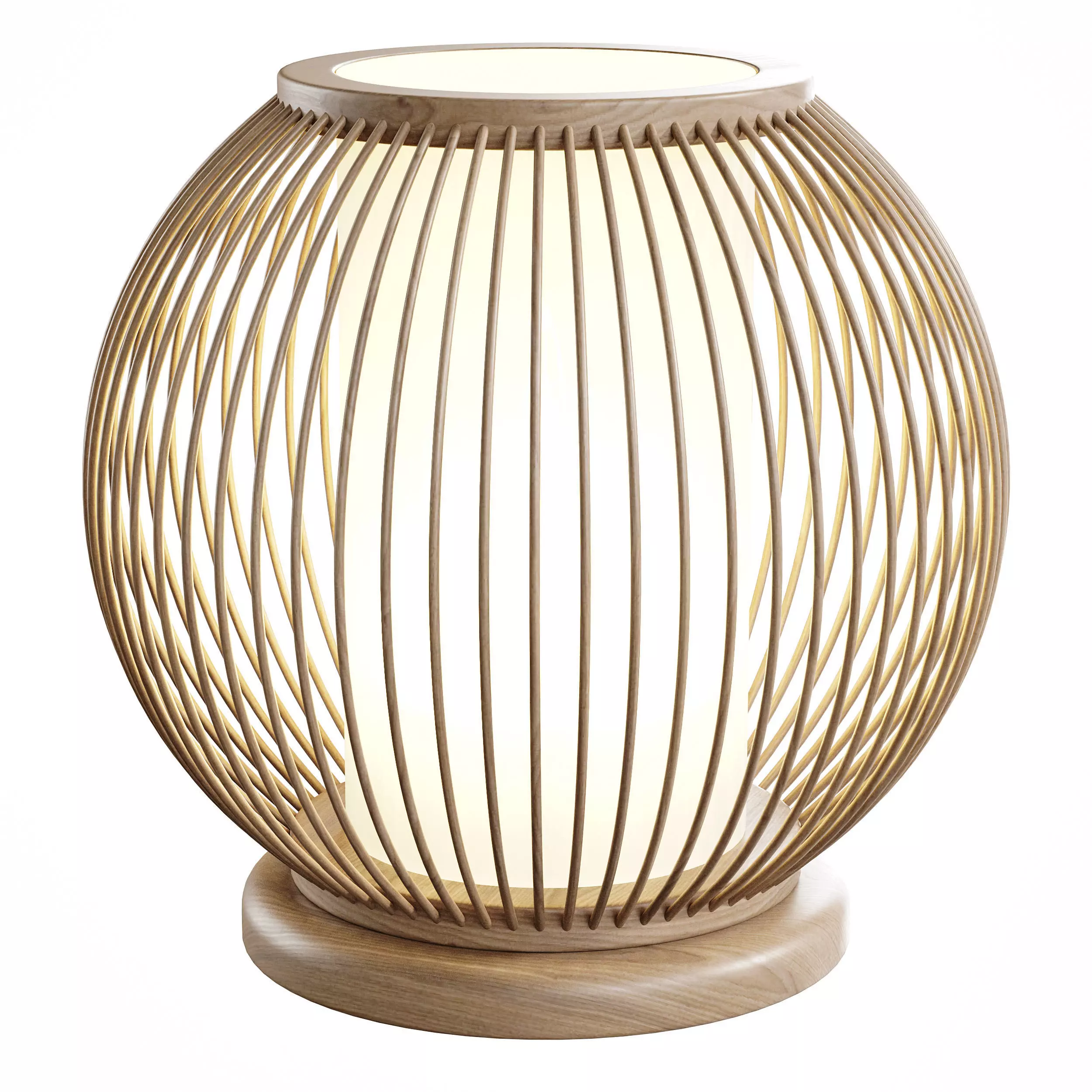 Bamboo Desk Lamp 3D model_1