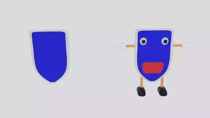 Cartoon Shield Character