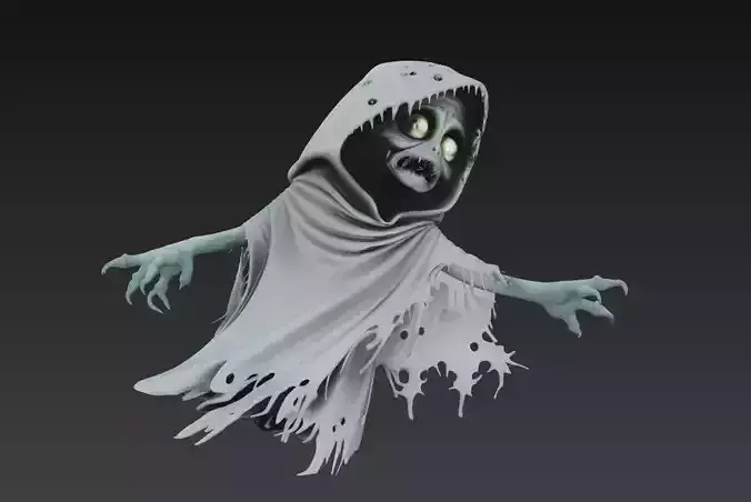 The Forsaken Spirit - Stylized Haunted Ghost Sculpture 3D print model The Forsaken Spirit - Stylized Haunted Ghost Sculpture 3D print model