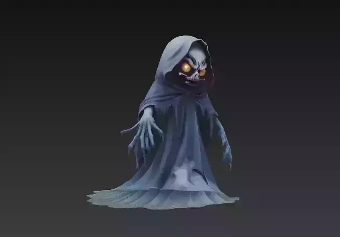 The Grinning Wraith - Stylized Evil Ghost Sculpture 3D print model The Grinning Wraith - Stylized Evil Ghost Sculpture 3D print model