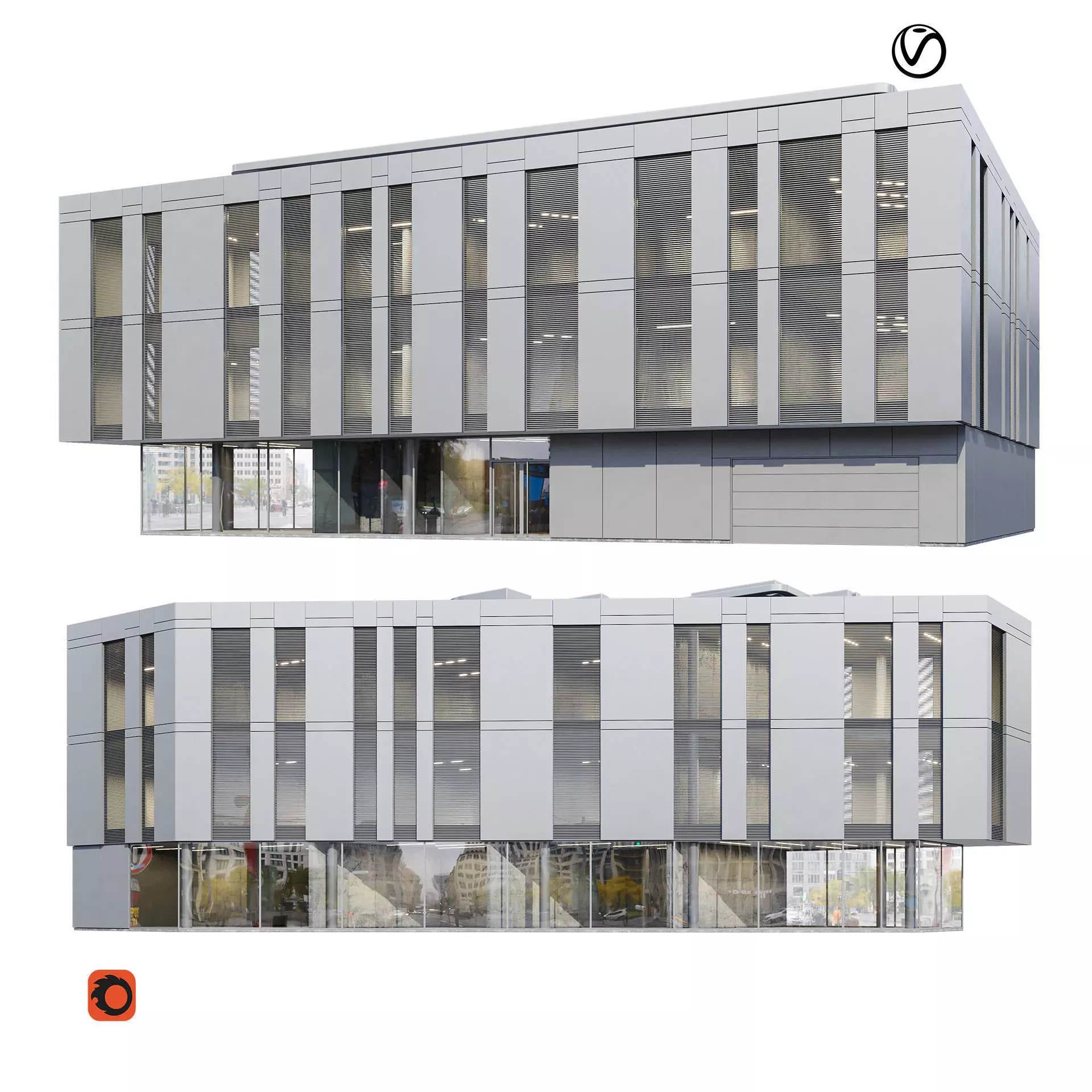 Office building Biurowiec v2 with BLENDER file 3D model