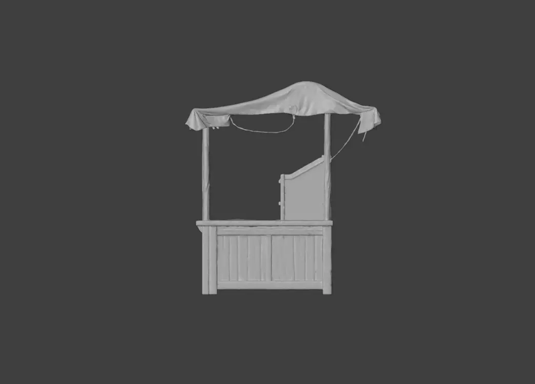 Market Stall Display Low-poly 3D model_19
