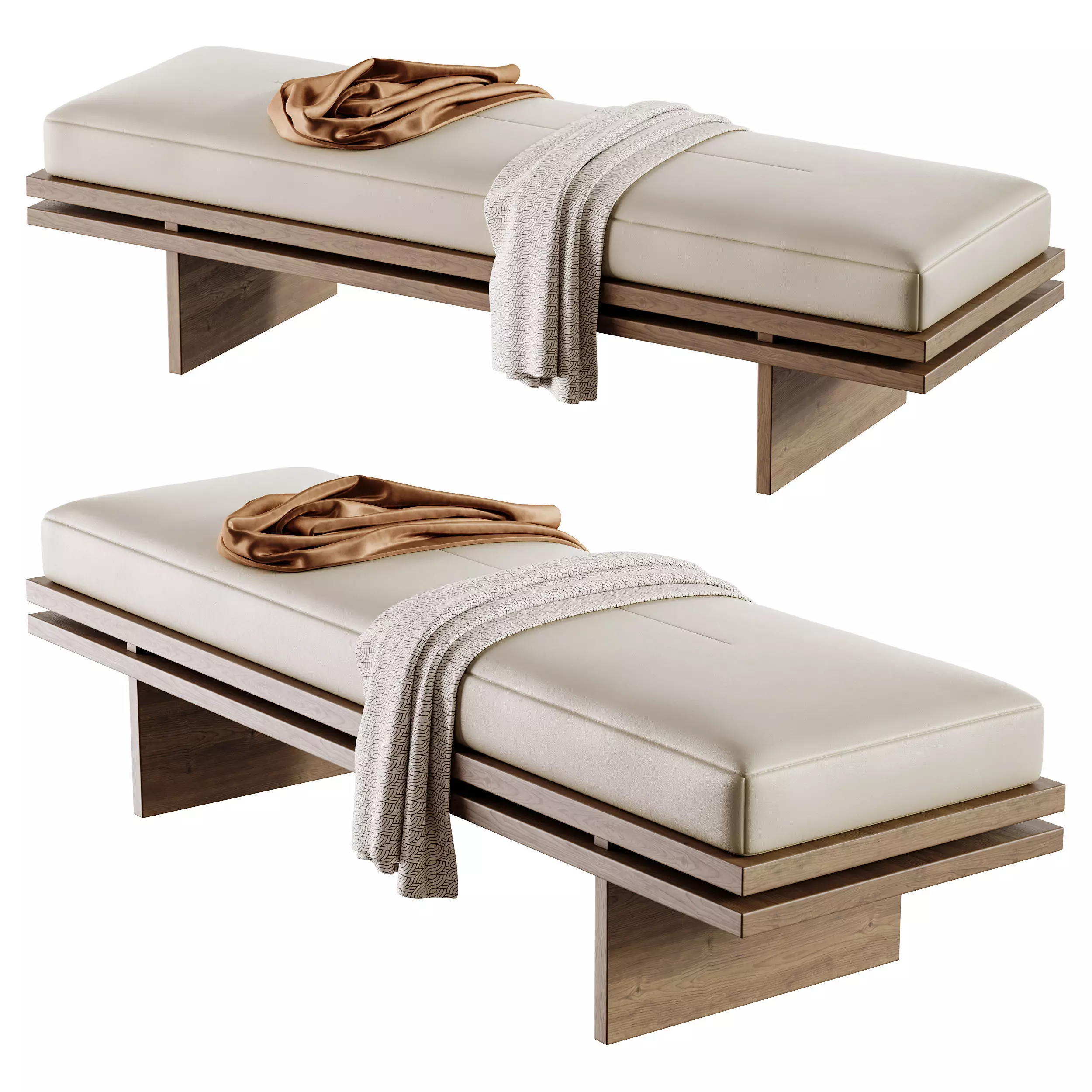 Bench Edo 3D model_3