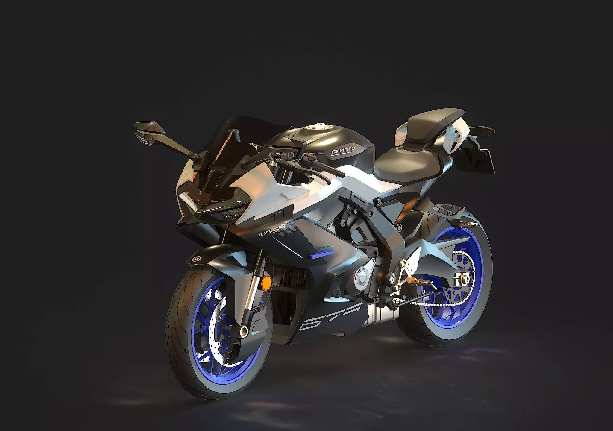 Base model CF Moto 675 SR R 2025 3D model