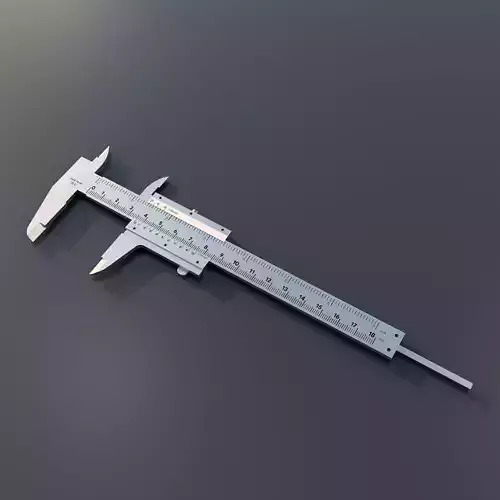 Vernier Caliper 3D model Low-poly 3D model