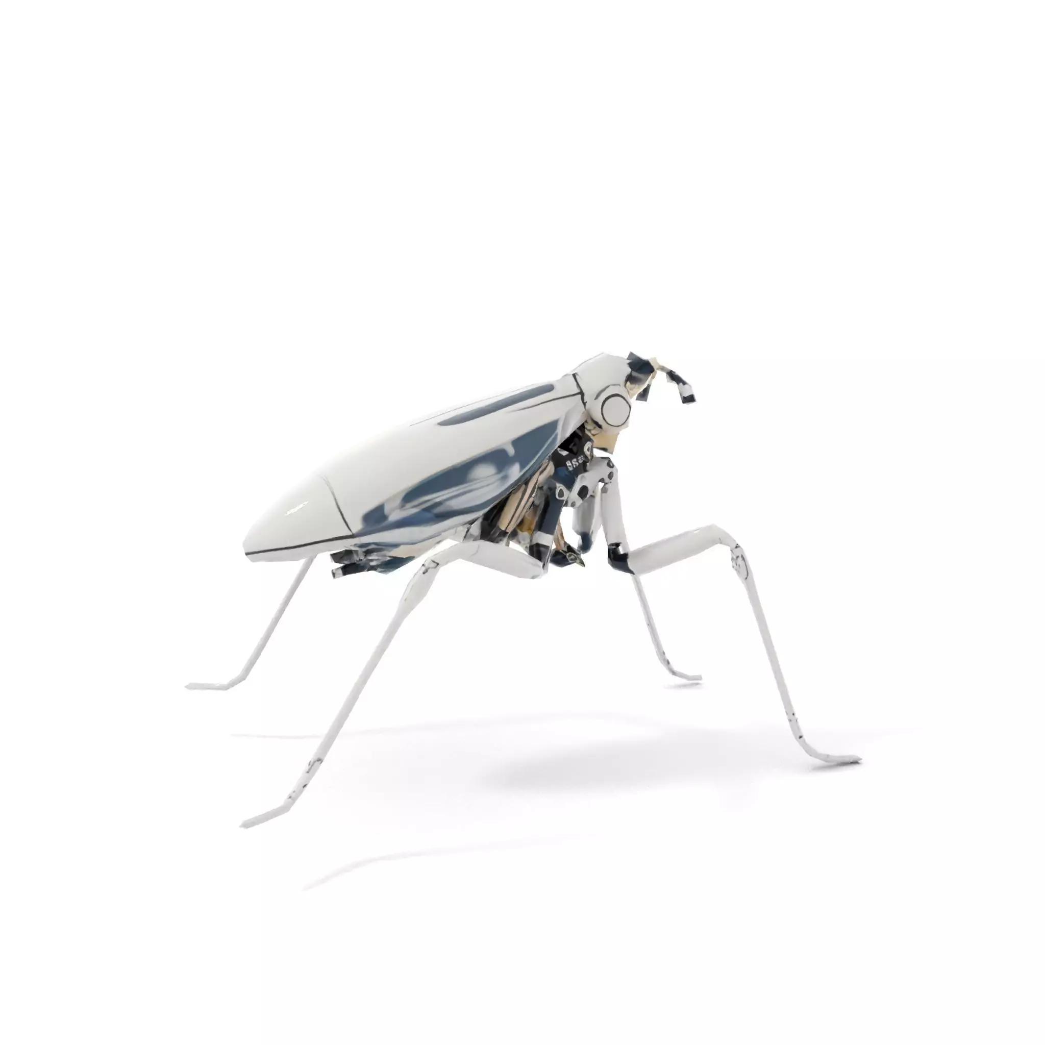 Futuristic Metallic Insect model pack Low-poly 3D model_9
