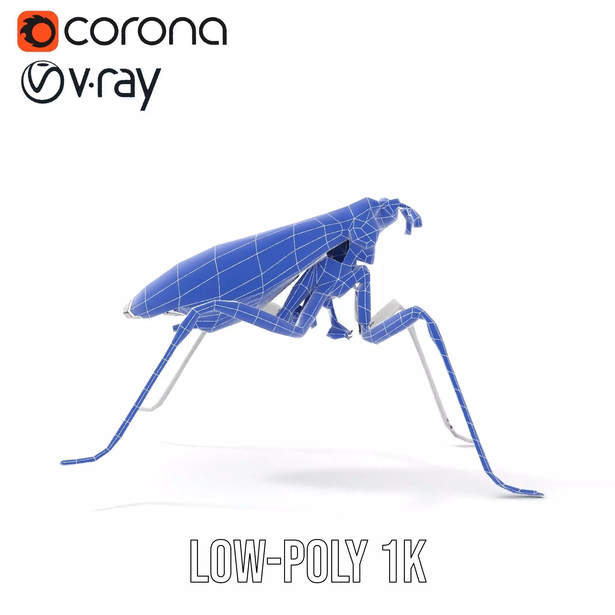 Futuristic Metallic Insect model pack Low-poly 3D model_22