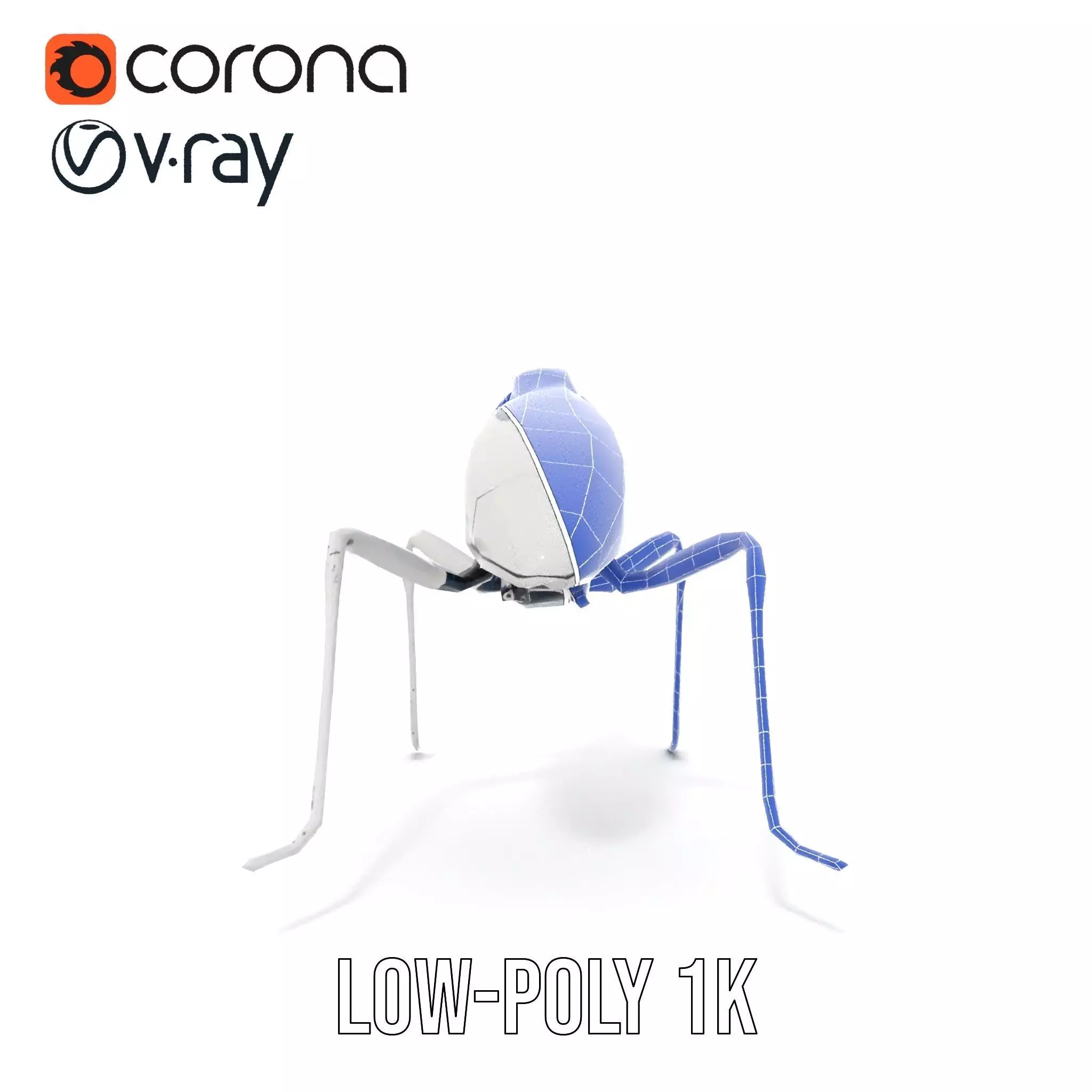 Futuristic Metallic Insect model pack Low-poly 3D model_28