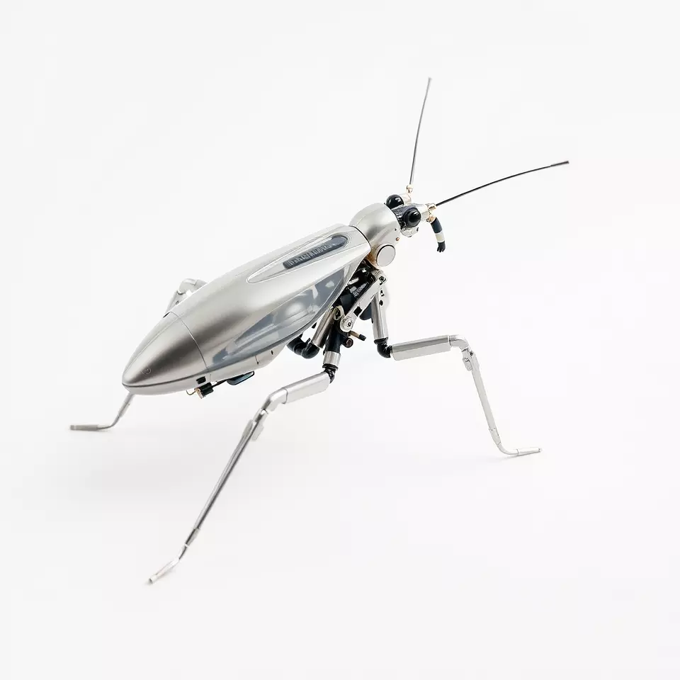 Futuristic Metallic Insect model pack Low-poly 3D model_2